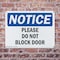 Signmission Please Do Not Block Door, 10 in W x Rectangle, Plastic OS-2PACK-NS-P-710-L-17374 - alternate 3